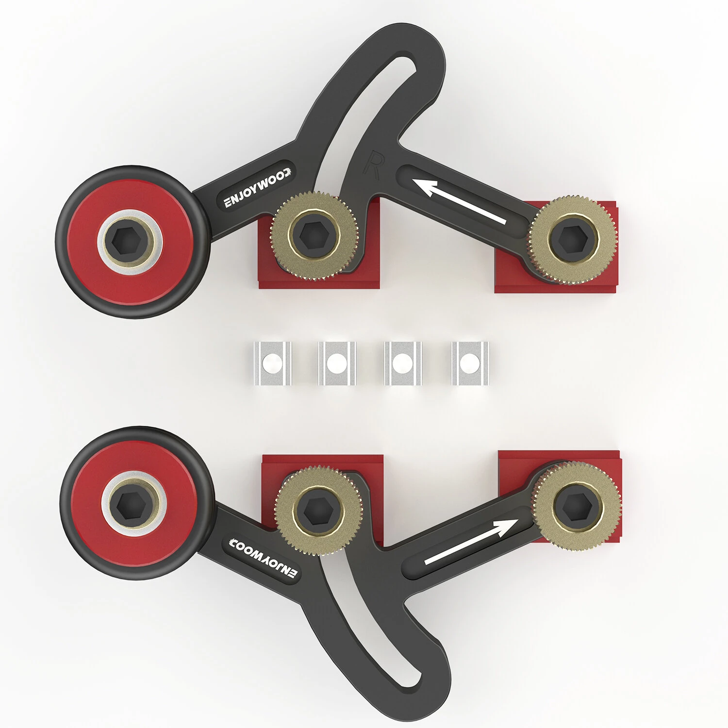 ENJOYWOOD One Way Bearing Roller Feeder - Clear Cut Precision Stock Guide for Table Saw & Router Table - Image 2