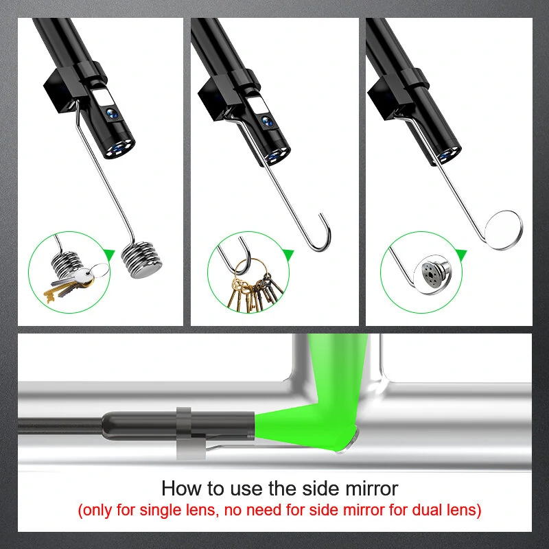 ANESOK 2K WiFi Endoscope Camera - Waterproof 8.0mm Dual Lens | 10M for Car & Android - Image 5