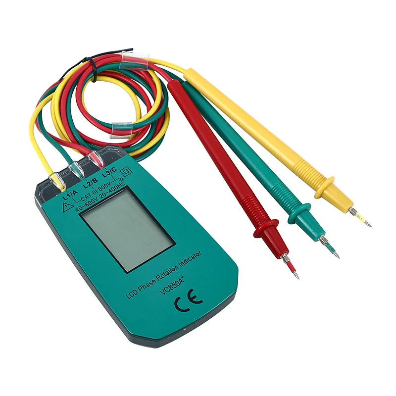 3 Phase Tester - Digital Phase Sequence Indicator | 40V-600V AC Voltage Detector - Image 5