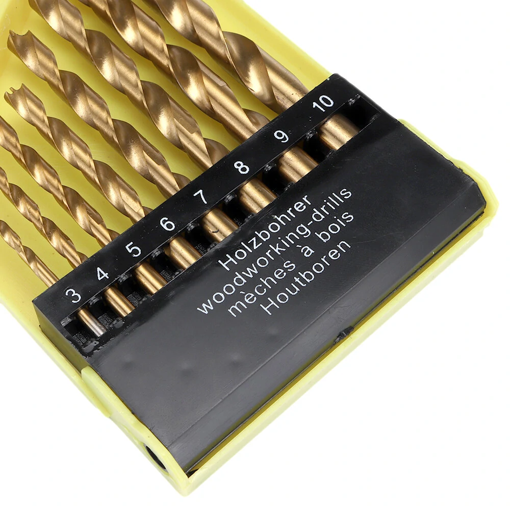 Titanium Coated Countersink Drill Bit Set - 7/8Pcs 3-10mm | Hex Wrench - Image 5
