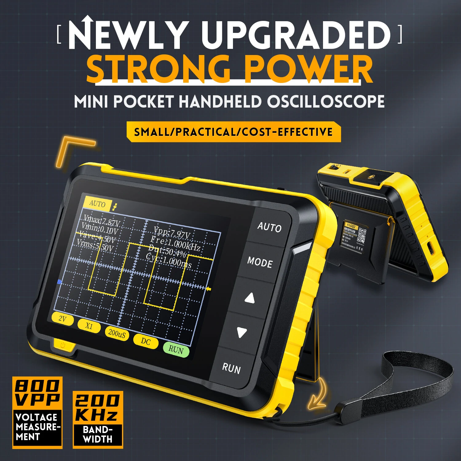FNIRSI DSO152 Mini Digital Oscilloscope | 2.5MSa/s 200KHz 800VPP | PWM Output - Image 2