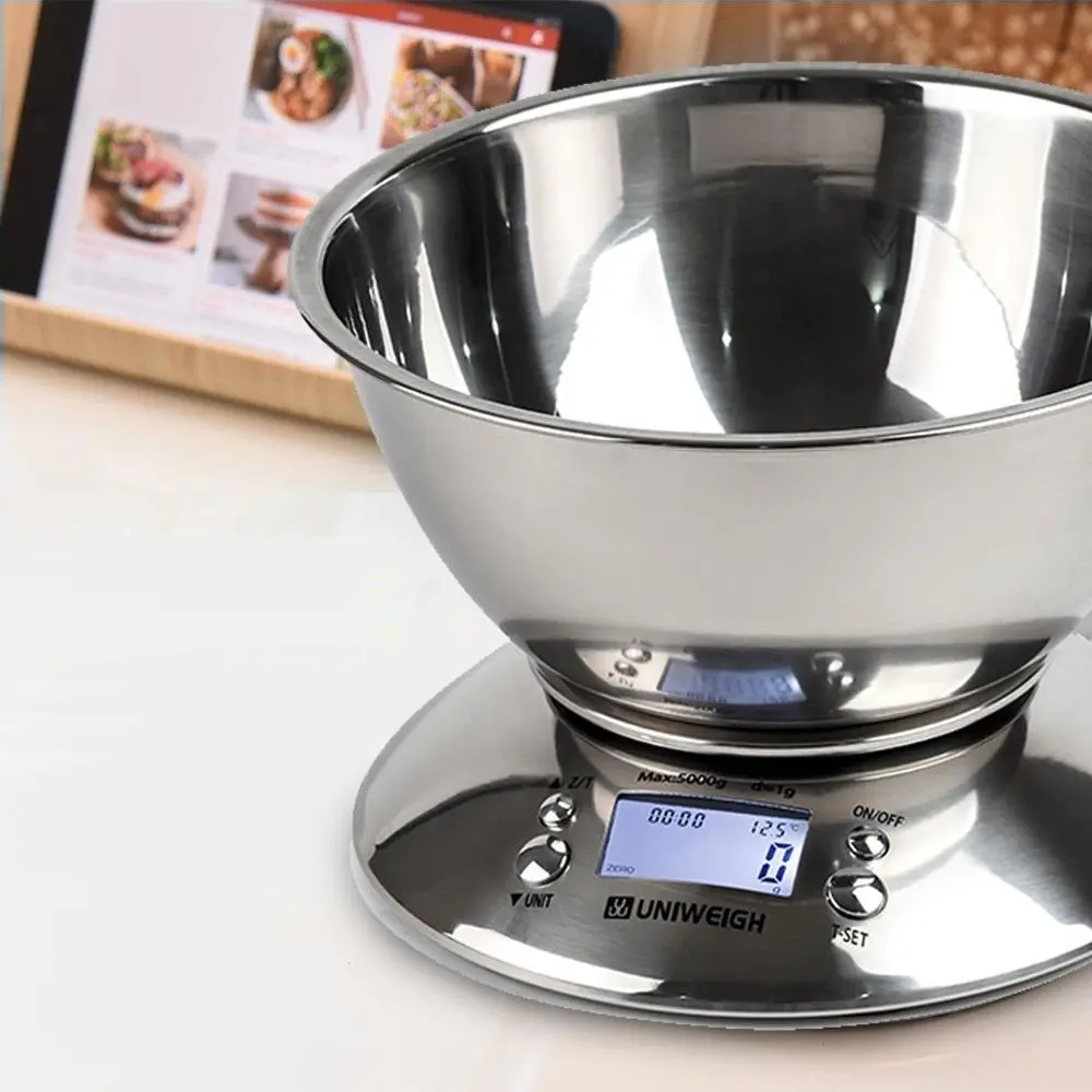 Digital Scale High Accuracy 11lb/5kg | Food Scale with Removable Bowl & Timer - Image 3