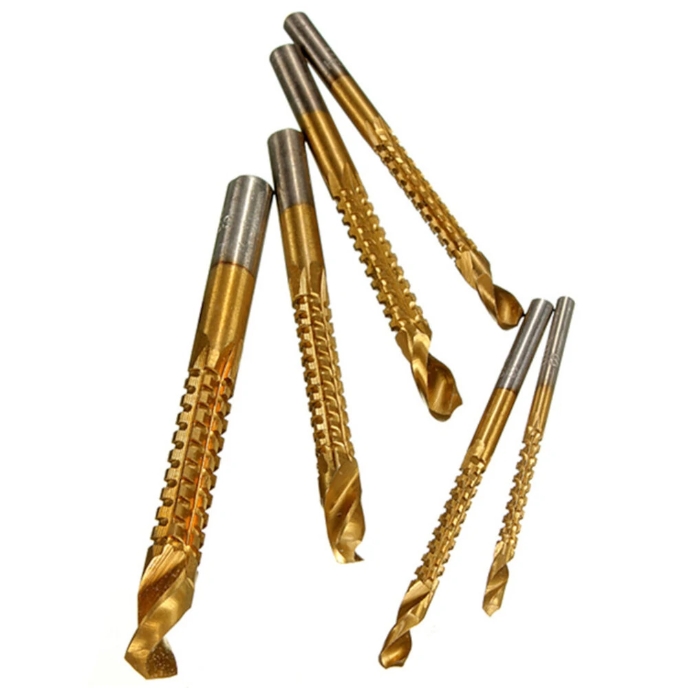 Titanium Drill Bit Set - 6Pcs Twist Drill Bits for Wood Metal Plastic - Image 4