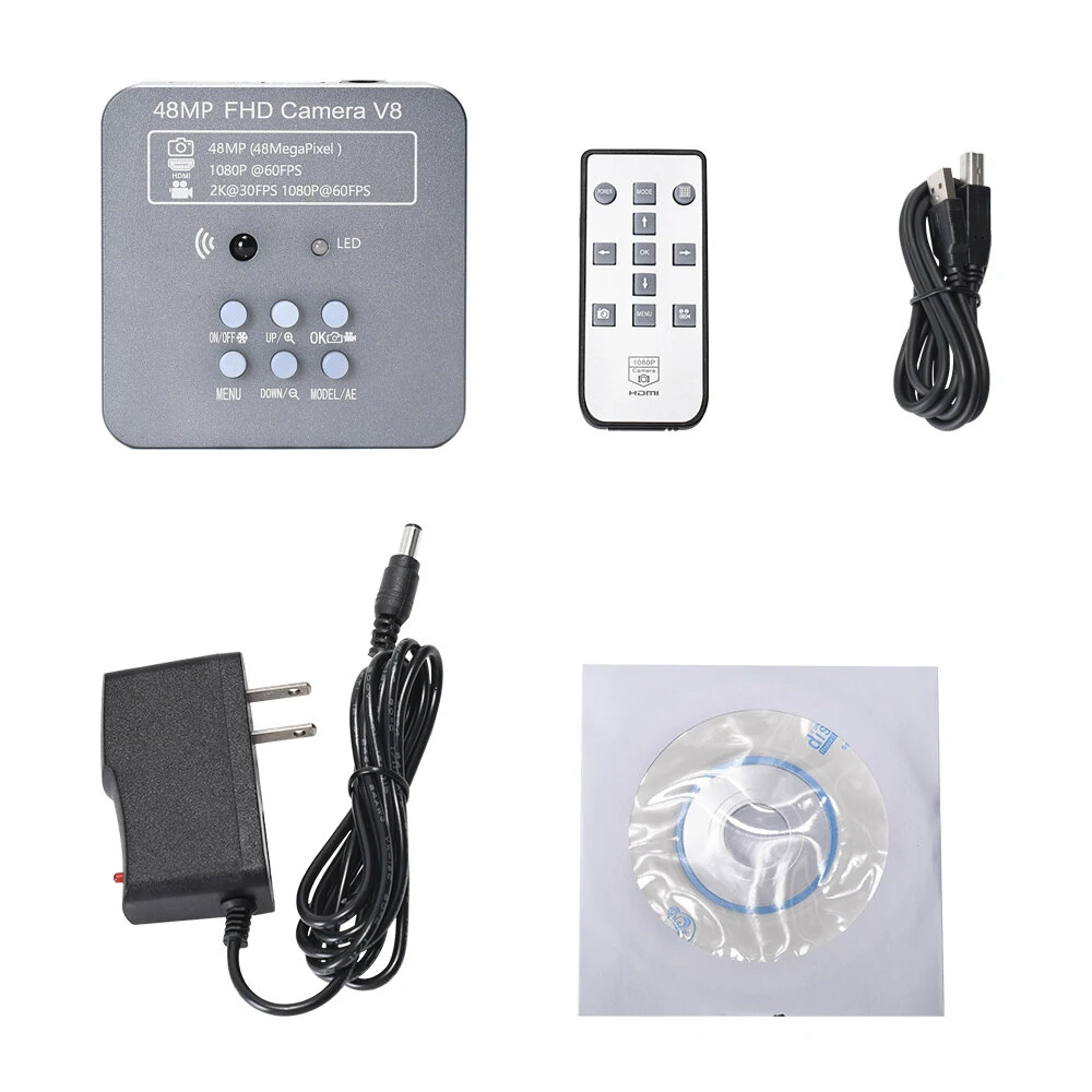 48MP 1080P 60FPS Digital Microscope Camera - 2K HD Magnifier for Phone PCB Repair - Image 2