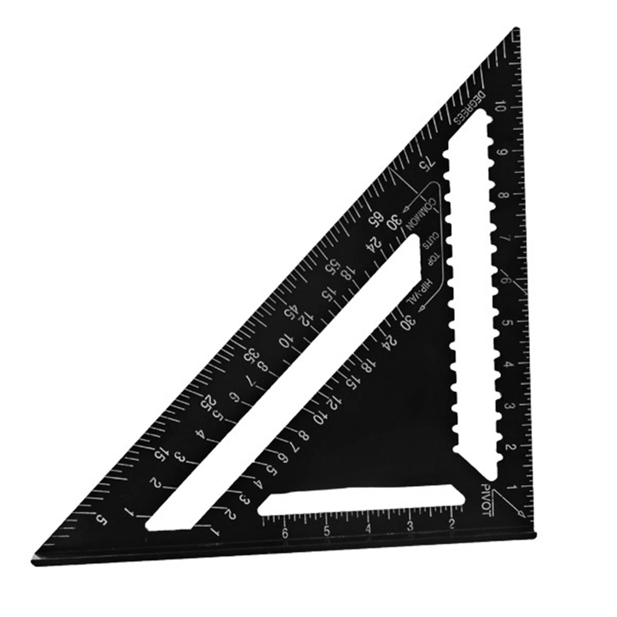 Swanson 7 Inch Aluminum Rafter Square - Heavy-Duty Triangle Ruler with Protractor | DIY Tool - Image 2