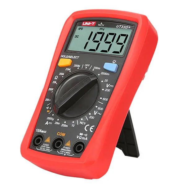 UNI-T UT33D+ Digital Multimeter - Voltage Current Resistance Tester with Buzzer & Backlight - Image 2