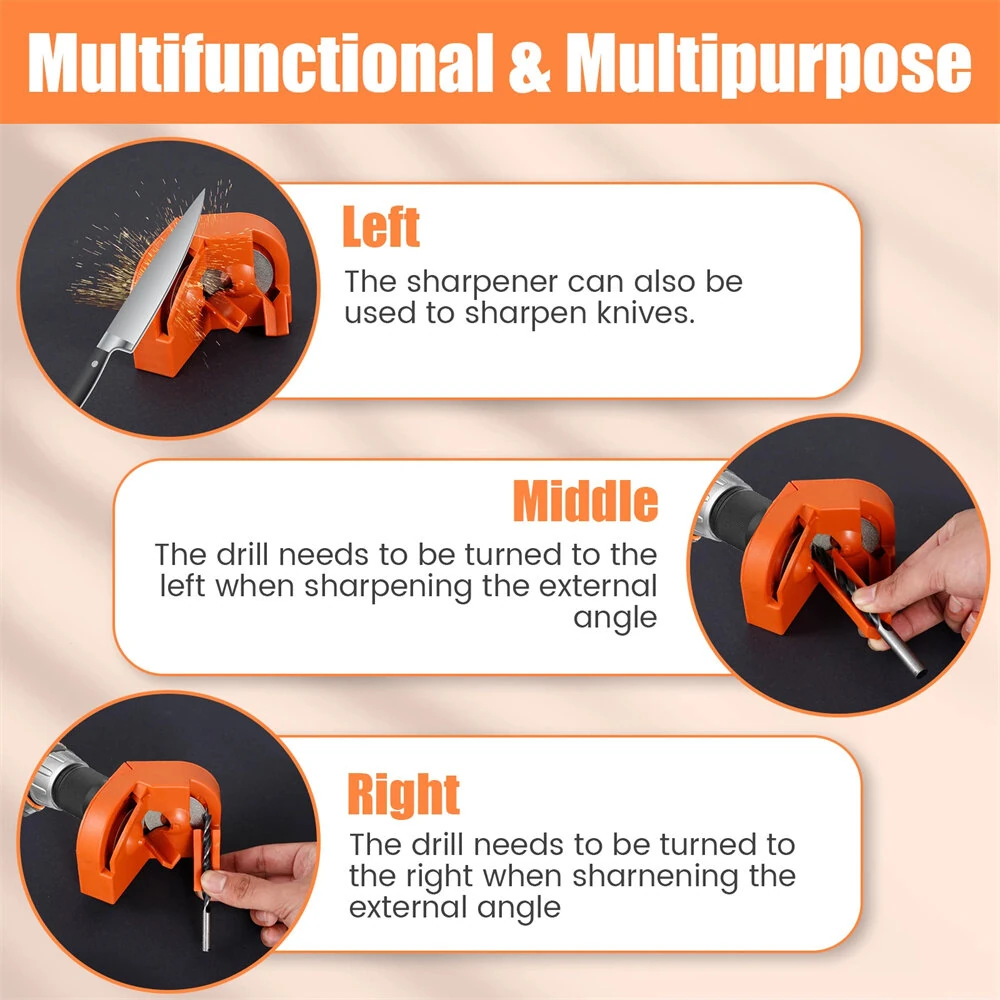 4PCS Electric Drill Bit Sharpener - Professional High-Speed Steel for Lithium & AC Drills - Image 5