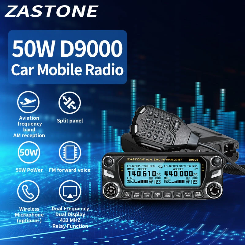 Zastone D9000 50W UHF/VHF Ham Radio | Dual Band 136-174/400-520MHz Transceiver - Image 4
