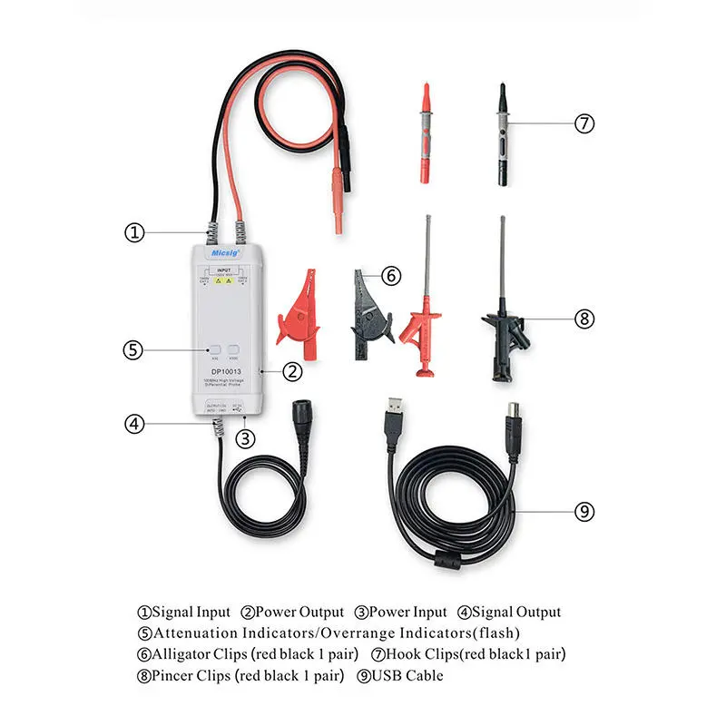 Micsig DP10013 Oscilloscope - 100MHz | 3.5ns Rise Time | 50X/500X Attenuation - Image 3
