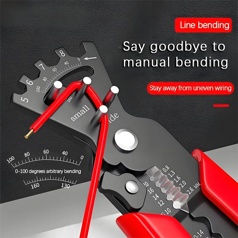 8-Inch Multifunctional Bending Pliers | Crimping, Stripping & Wire Bending Tool - Image 2