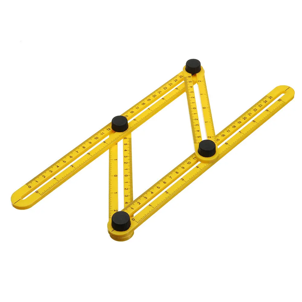 ABS & Stainless Steel Multi-Angle Folding Ruler - Flexible 4-Side Parallel Ruler - Image 5