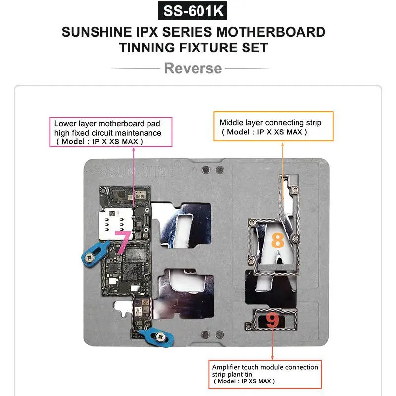 SS-601K Double-Sided Magnetic PCB Fixture Set | iPhone X XS MAX Motherboard Repair Tool - Image 4