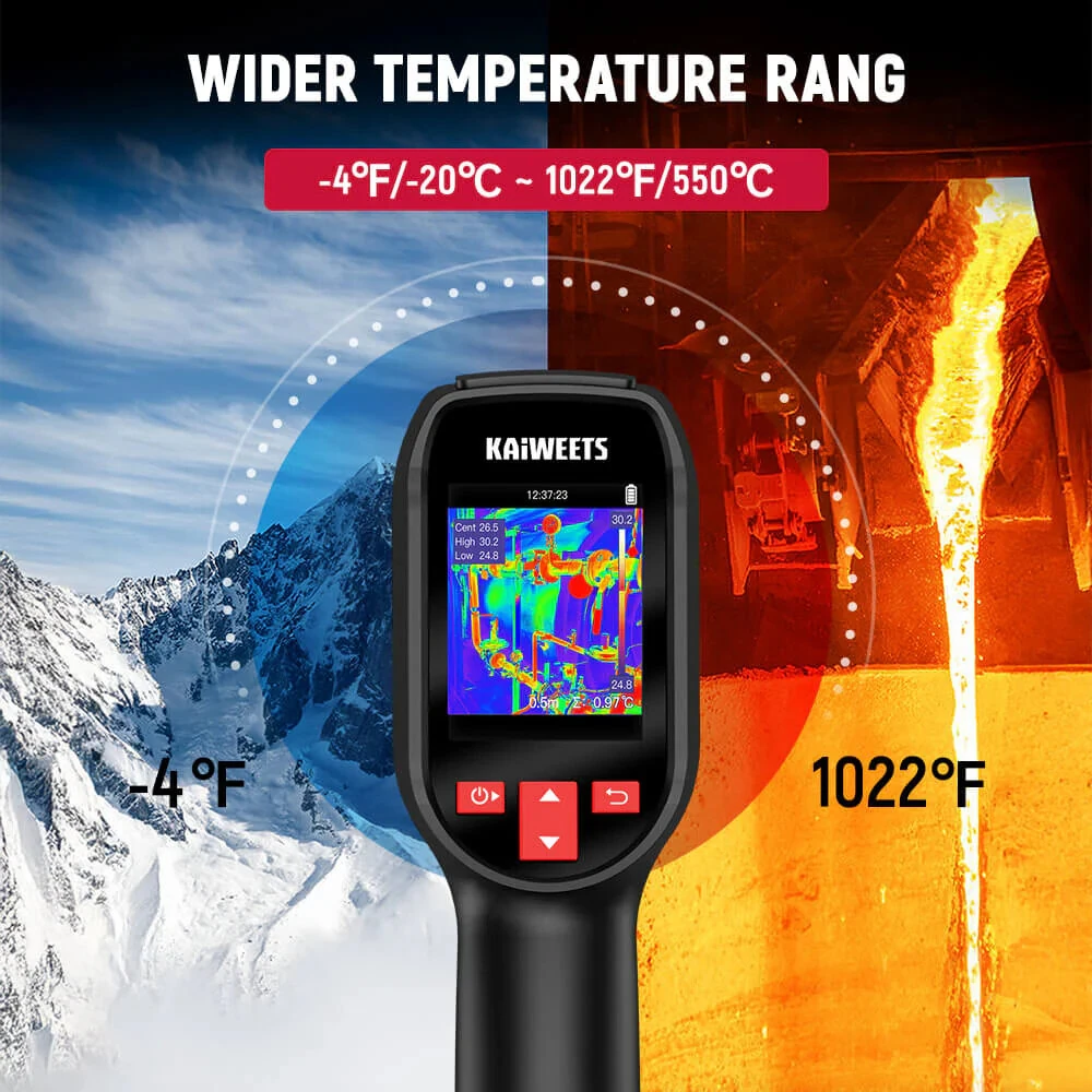 KAIWEETS KTI-200 Thermal Camera | 240x240 IR, 50° FOV, Laser Targeting - Image 3