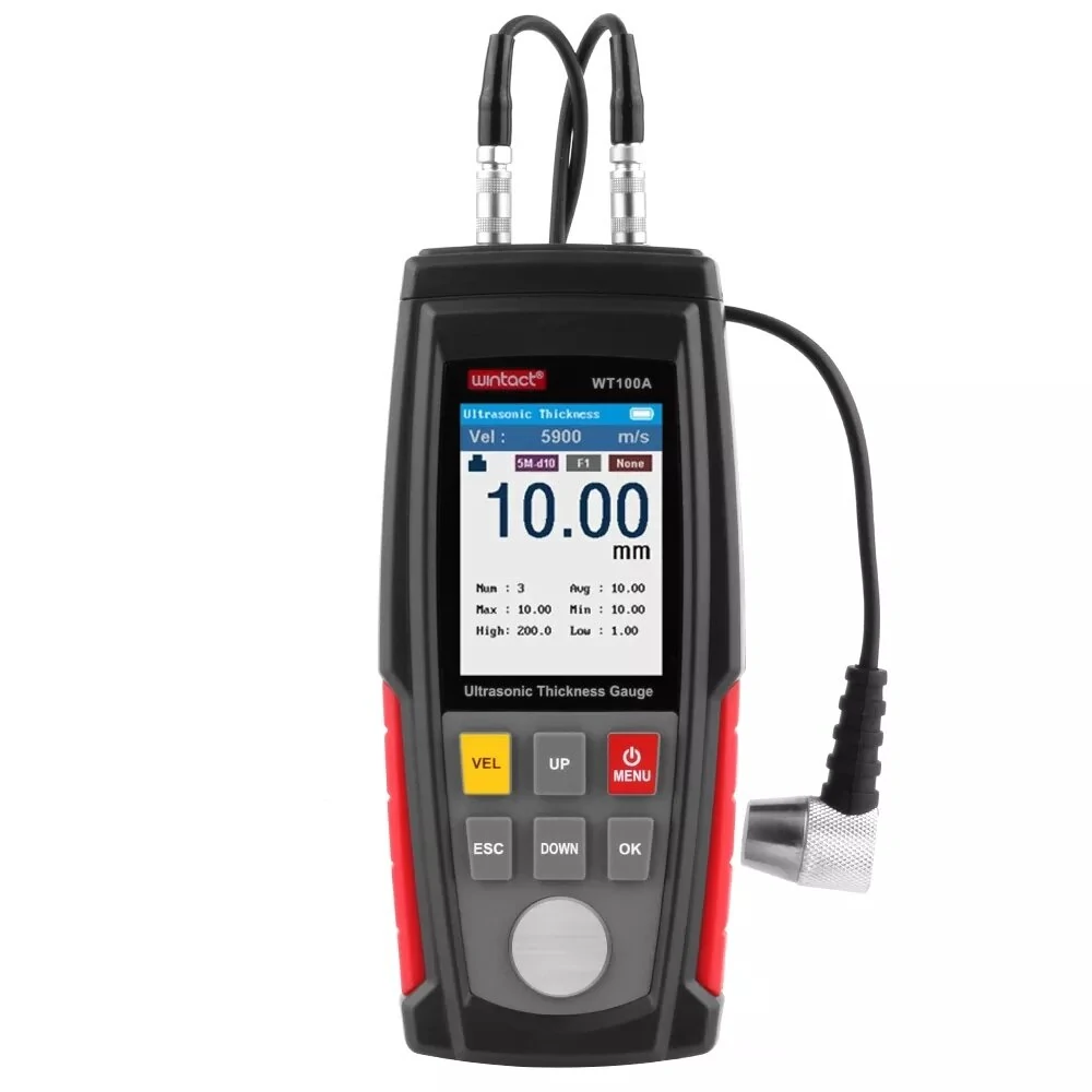WINTACT WT100A Digital Ultrasonic Thickness Gauge | 1.00-225.0mm Range | 500 Data Storage - Image 5