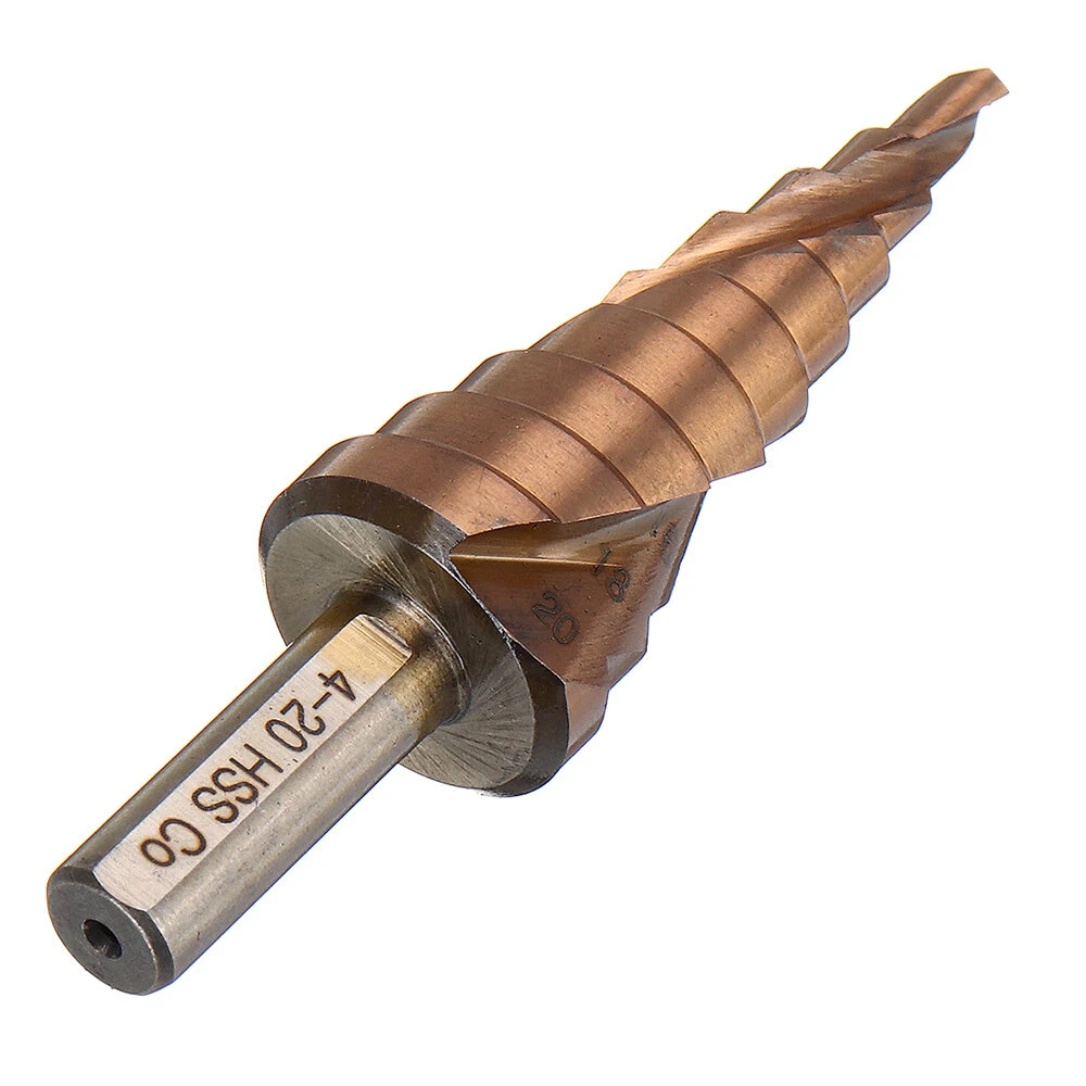 M35 Cobalt Step Drill Bit | 4-12mm, 4-20mm, 4-32mm Sizes | For Stainless Steel - Image 3
