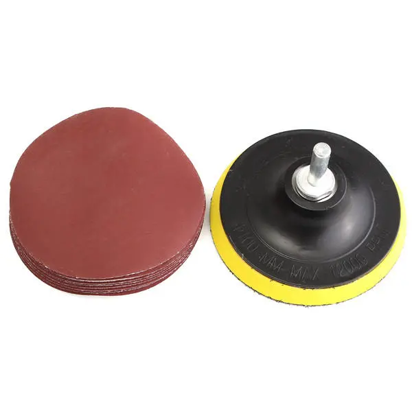 10pcs 4-Inch 1000 Grit Sandpaper Backer Pad Drill Adapter - Image 4