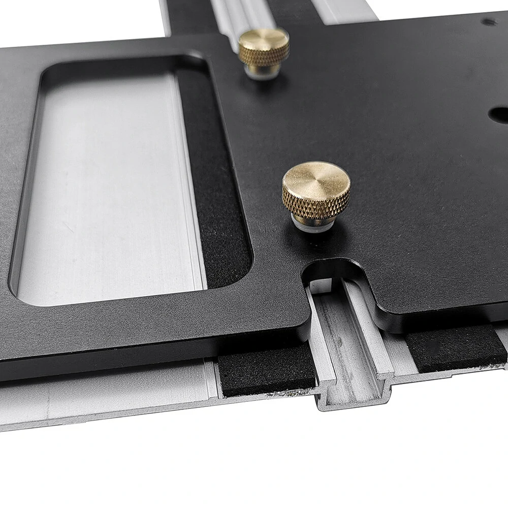 ENJOYWOOD Aluminum Track Saw Guide Rail - 90 Degree Angle Stop & Square Plate for Makita Festool - Image 3
