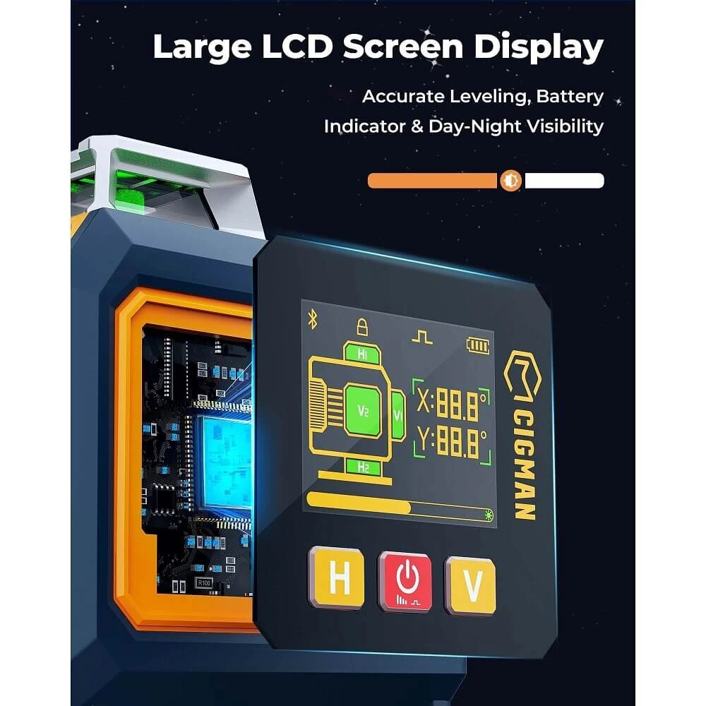 CIGMAN CM-S04 16-Line Green Laser Level | 4x360° Self-Leveling | 30m Range - Image 2