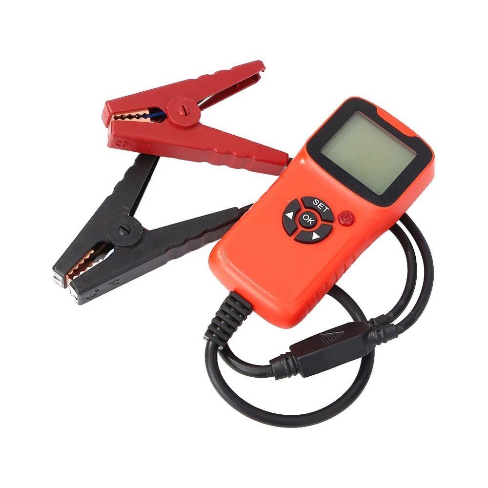 12V Digital Car Battery Tester - LCD Display for Voltage, CCA & Ohm Diagnostic - Image 2