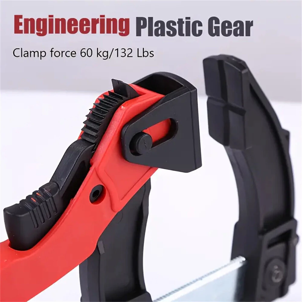 Quick-Grip Heavy Duty F Clamp | 60KG Force, 100-300mm Range | 120° Adjustable for Woodworking & Metalworking - Image 5