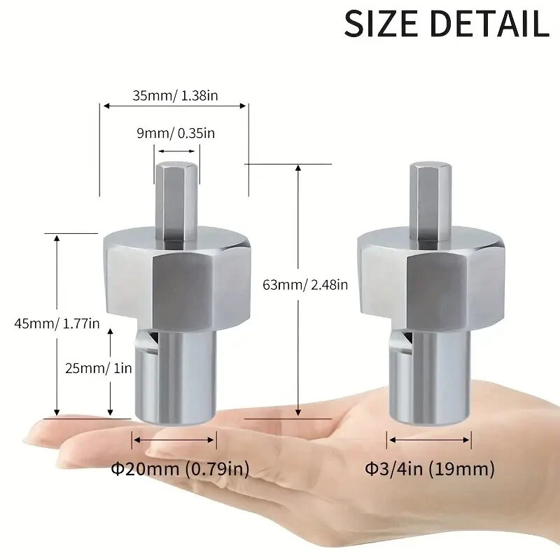 ENJOYWOOD Woodworking Chamfer Tool | T10 Alloy Blade & 9mm Hex Shank for 19/20mm Dog Holes - Image 5