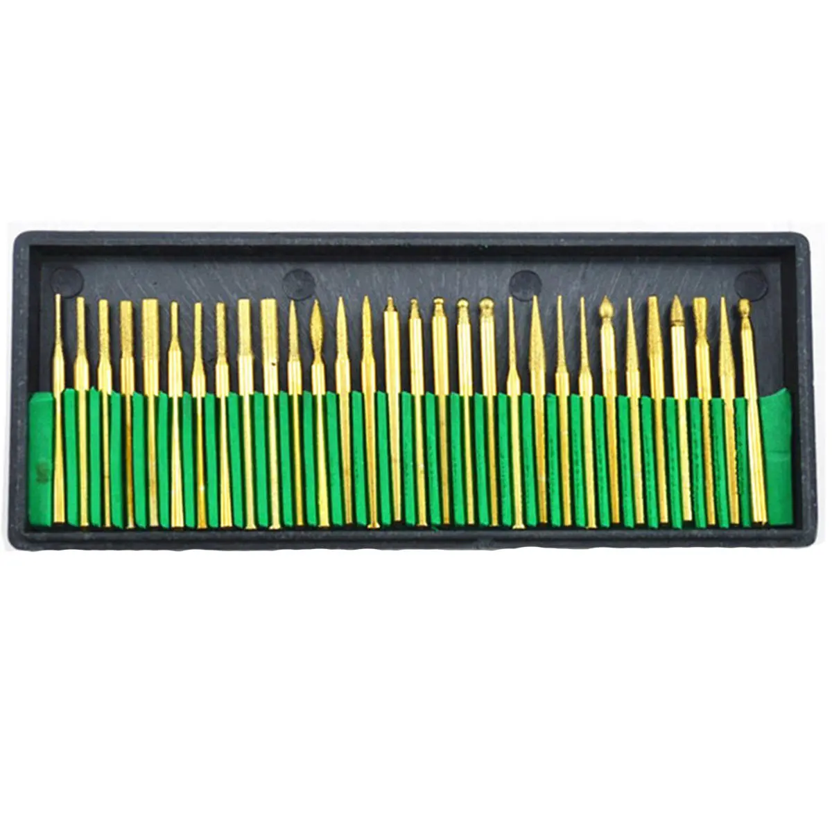 Titanium Diamond Grinding Head - 30pcs 3mm Drill Bits for Rotary Tool - Image 2