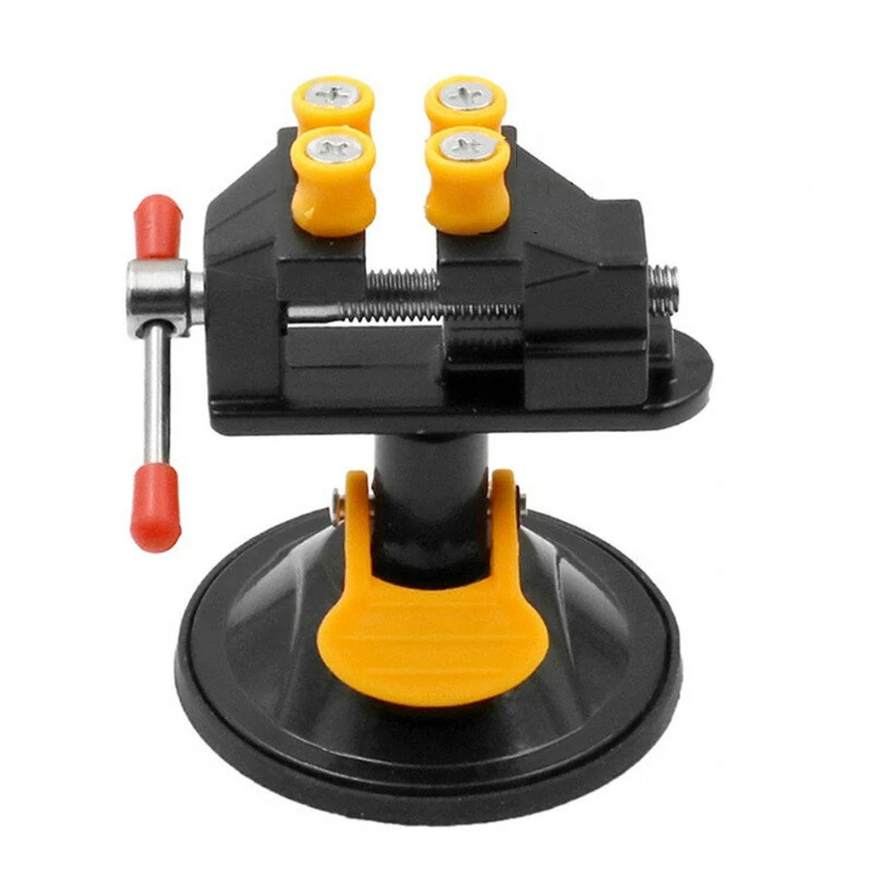 Adjustable Electric Mini Table Bench Vise - 360° Rotatable Drill Attachment - Image 3