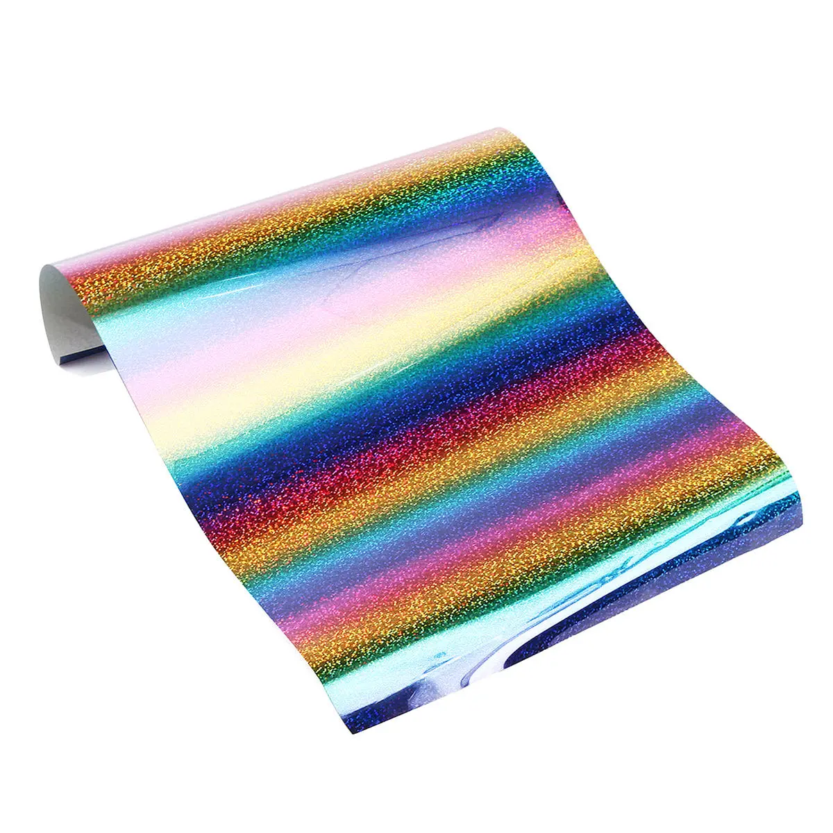 Rainbow Heat Transfer Vinyl | 30x100cm PU Iron-On Film for T-Shirts & Textiles - Image 2