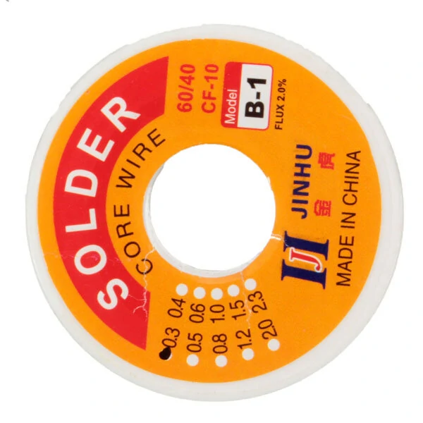 60/40 Tin Lead Solder Wire - 50g Reel, 0.3mm Rosin Core for Electronics - Image 3