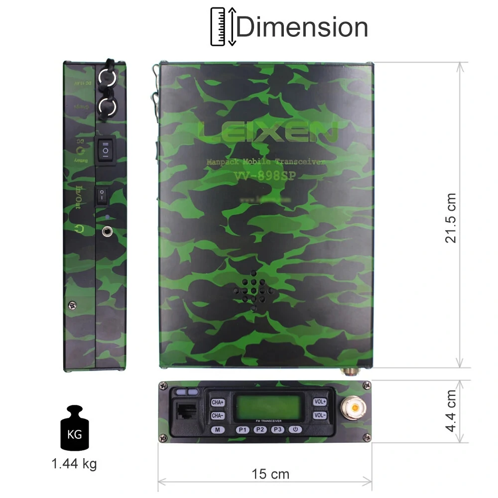VV-898SP Dual-Band Mobile Radio | 25W 136-174/400-470MHz | 12000mAh Battery - Image 5