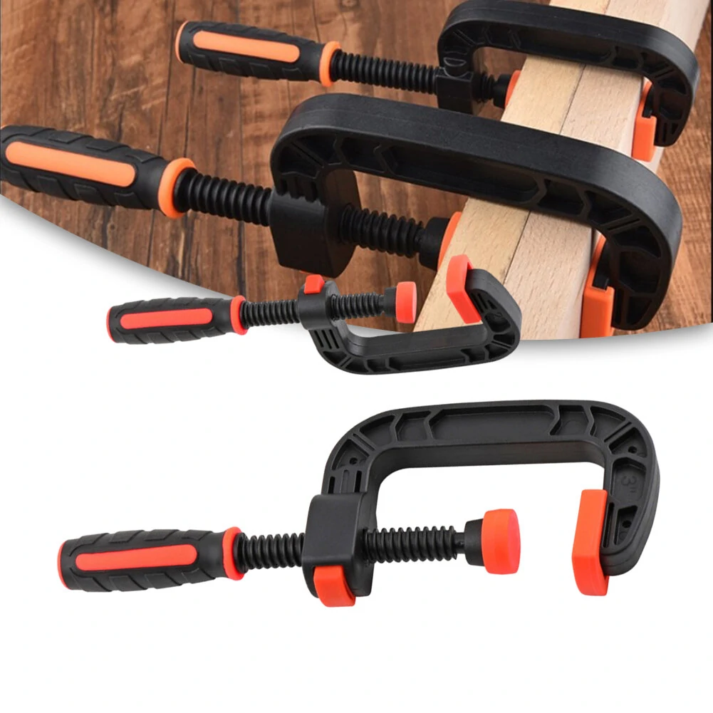 Plastic C-Shaped G-Clamp with Quick Button Chuck - Heavy Duty Woodworking & Carpentry Hand Tool - Image 5