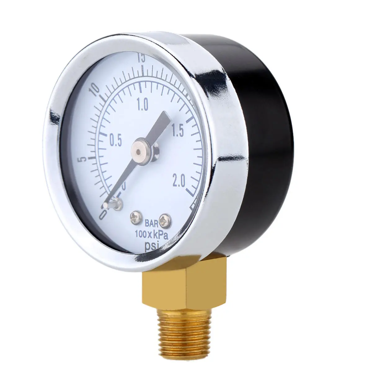 TS-Y50I Air Compressor Gauge - 2 Inch 0-30 PSI - 1/8 Inch NPT Side Mount Pressure Tester - Image 2
