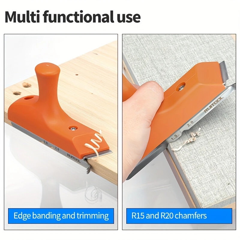 Handheld Edge Banding Trimmer - High-Quality Steel Blade for Wood PVC ABS Veneer | R15 R20 Chamfer Cutter - Image 4