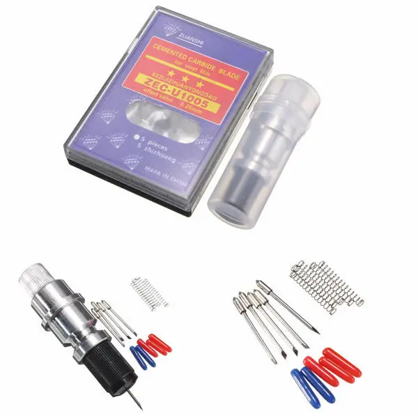 Graphtec CB09 Blade Holder with 5 Blades - 30 & 45 Degree Cutting Blades - Image 2
