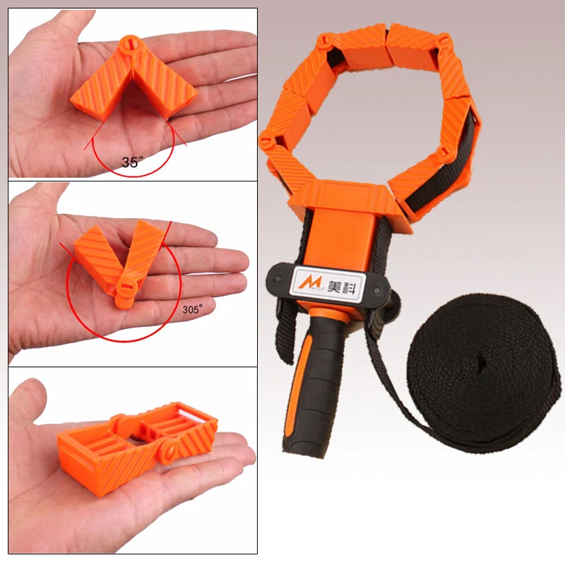 Adjustable Band Clamp for Woodworking & Framing - 15-Foot Strap with Self-Locking Ratchet - Image 3