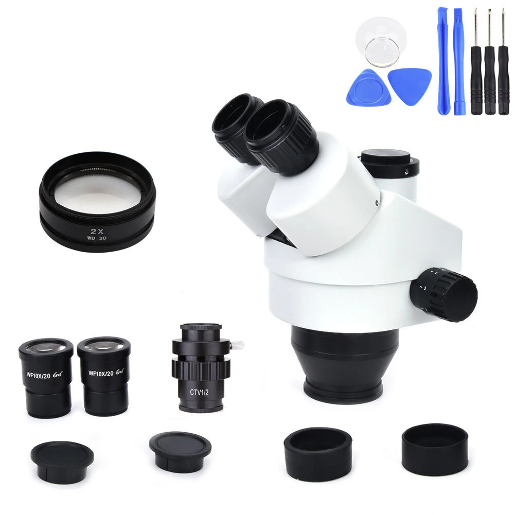 AmScope 7X-90X Trinocular Stereo Zoom Microscope | 48MP Camera & 2X Lens - Image 5