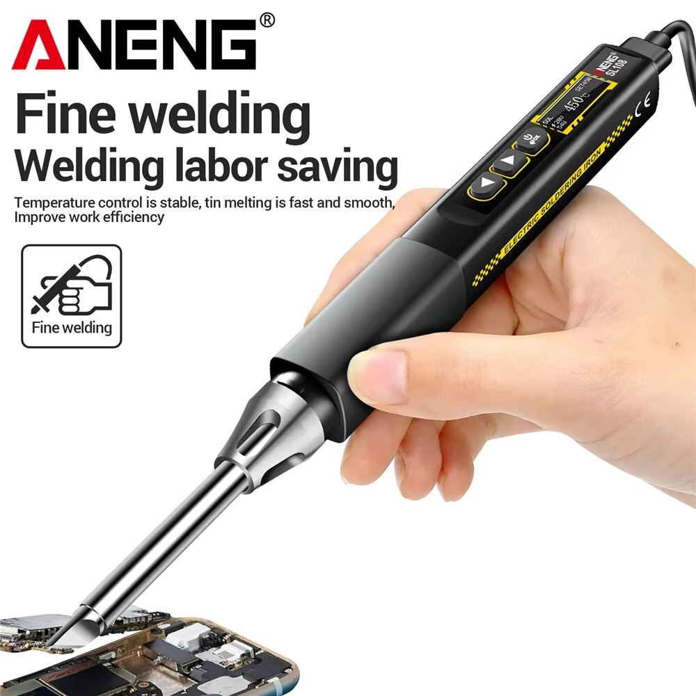 ANENG SL108 96W Soldering Iron | PD QC Adjustable 100-450°C | OLED Display - Image 2