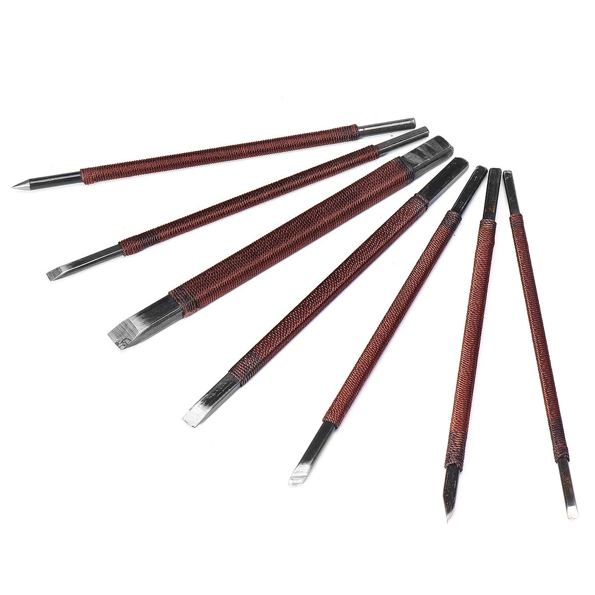 Hand Carving Cutter Tool Kit - 11pcs for Wood Seal & Stone Lettering - Image 2