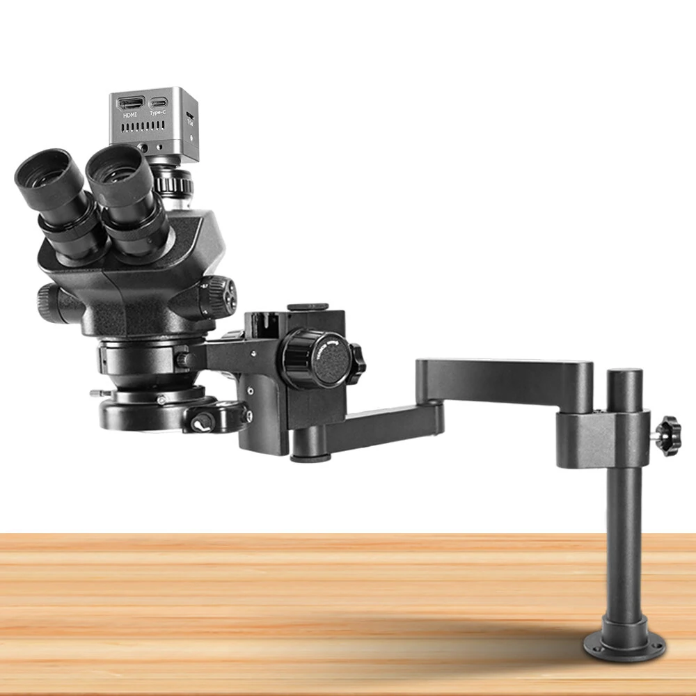 MUSTOOL HY-6210s 4K USB Digital Microscope | 3.5X-200X Magnification Trinocular Stereo | LED Ring Light for PCB Repair - Image 5