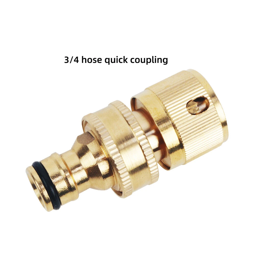 Brass 3/4 Hose Quick Connector Set | Male & Female | Leak-Proof European Style - Image 5