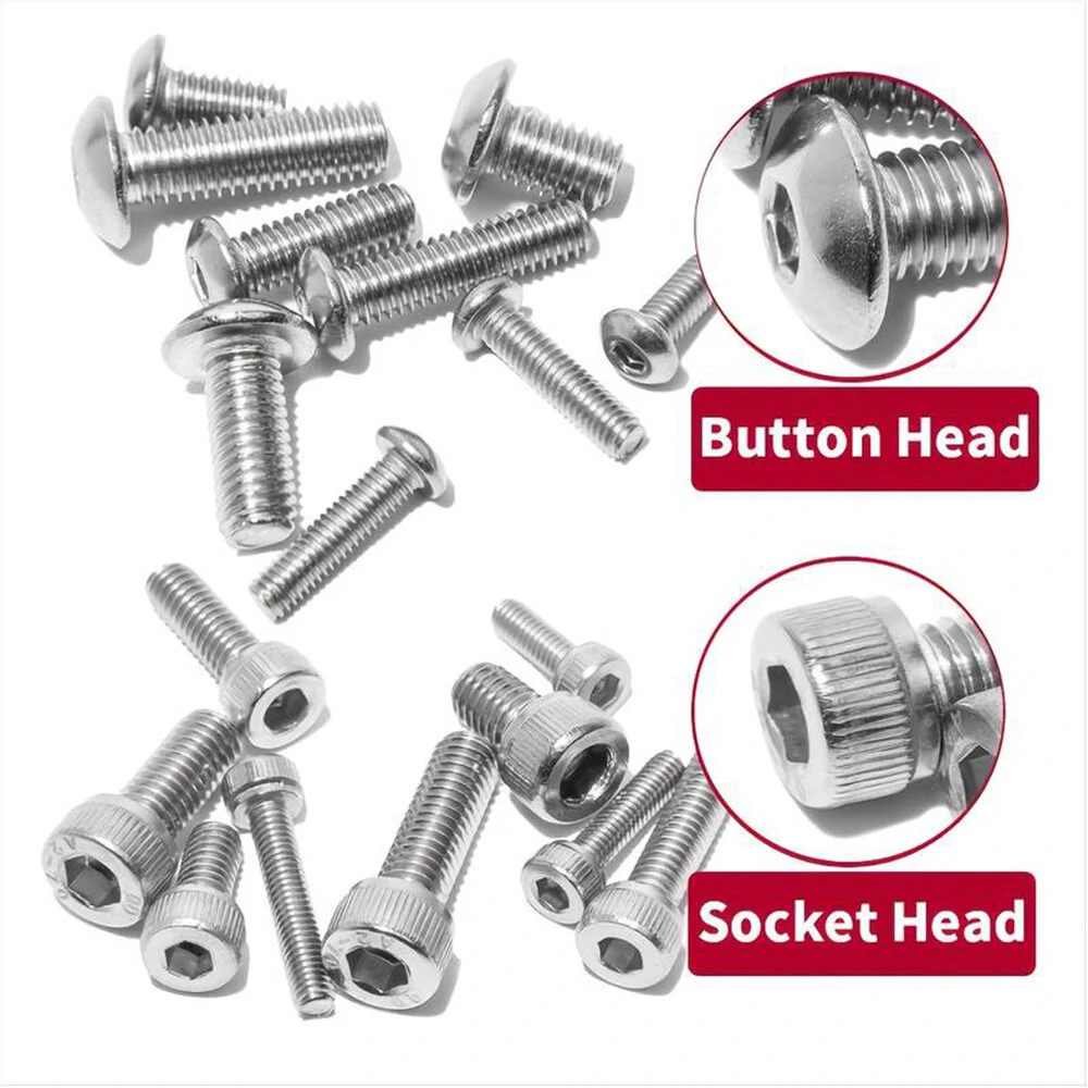 1080pcs Metric Screw Assortment Kit - M3 M4 M5 M6 Bolts & Nuts - 304 Stainless Steel - Image 4