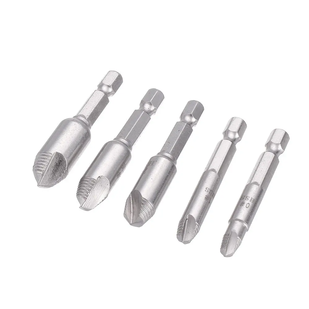 Drillpro 5Pcs Screw Extractor Set | Damaged Stripped Broken Screw Remover Tool - Image 2