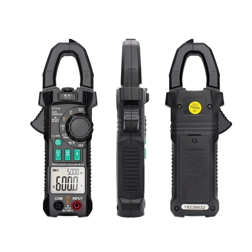 FUYI FY219 Digital Clamp Meter - True RMS AC/DC Voltage Current Tester - Image 5
