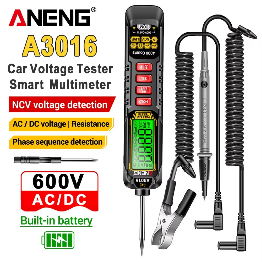 ANENG A3016 Digital Multimeter Pen - AC DC Voltage Tester | High Precision Resistance & Rechargeable - Image 2