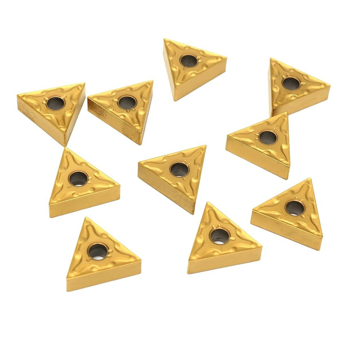 TNMG160404 Carbide Inserts - 10PCS Gold Coated for Cast Iron & Steel | High Strength - Image 3