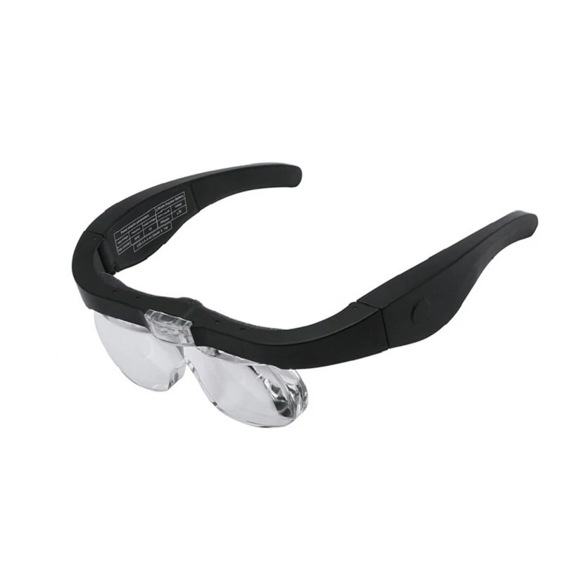 Head Mount Magnifier Glasses - 1.5X to 5X Magnification | USB Rechargeable with 2 LED Lights - Image 4