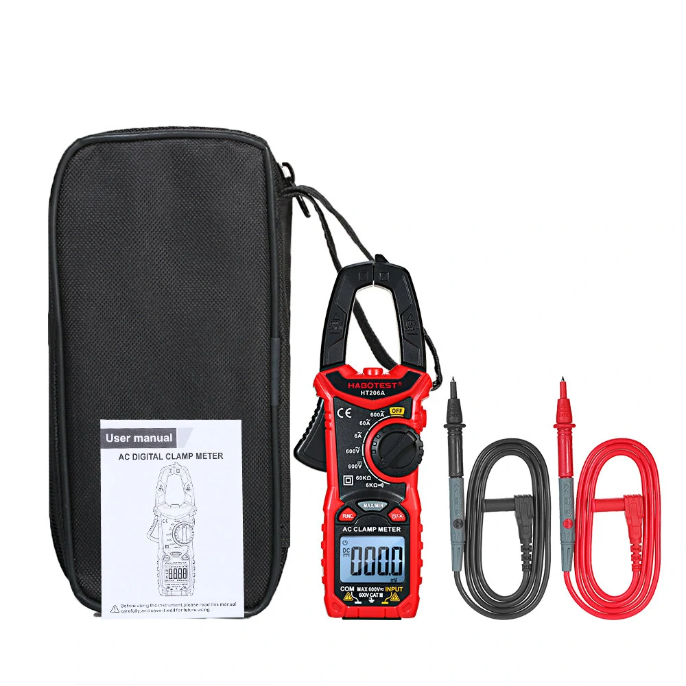 HT206A Digital Clamp Meter - AC/DC Voltage & Current Tester with NCV - Image 3