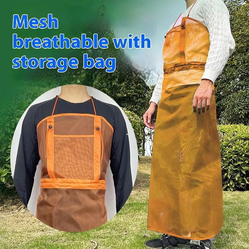 Breathable Mesh Mowing Apron - Full Body Safety Protection | Adjustable with Pocket - Image 3