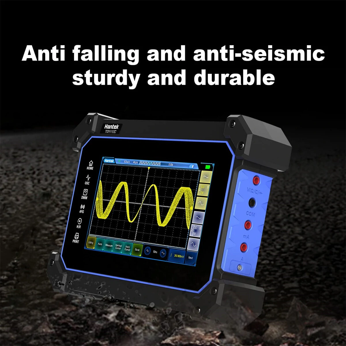 Hantek TO1112 Touch Screen Tablet Oscilloscope - 2 Channel 110MHz with Signal Generator & Multimeter - Image 3