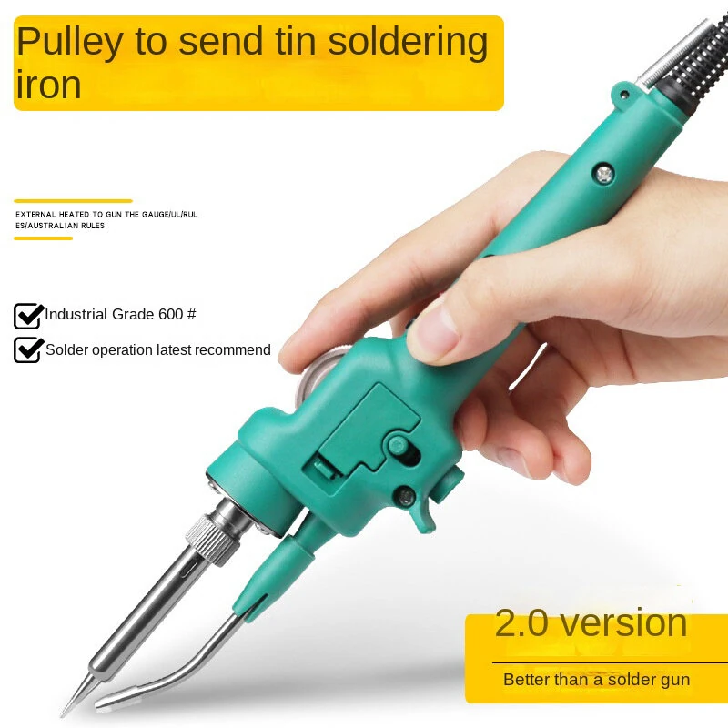 80W Soldering Iron Kit - Adjustable 500°C & Manual Feed - 110V/220V Options - Image 4